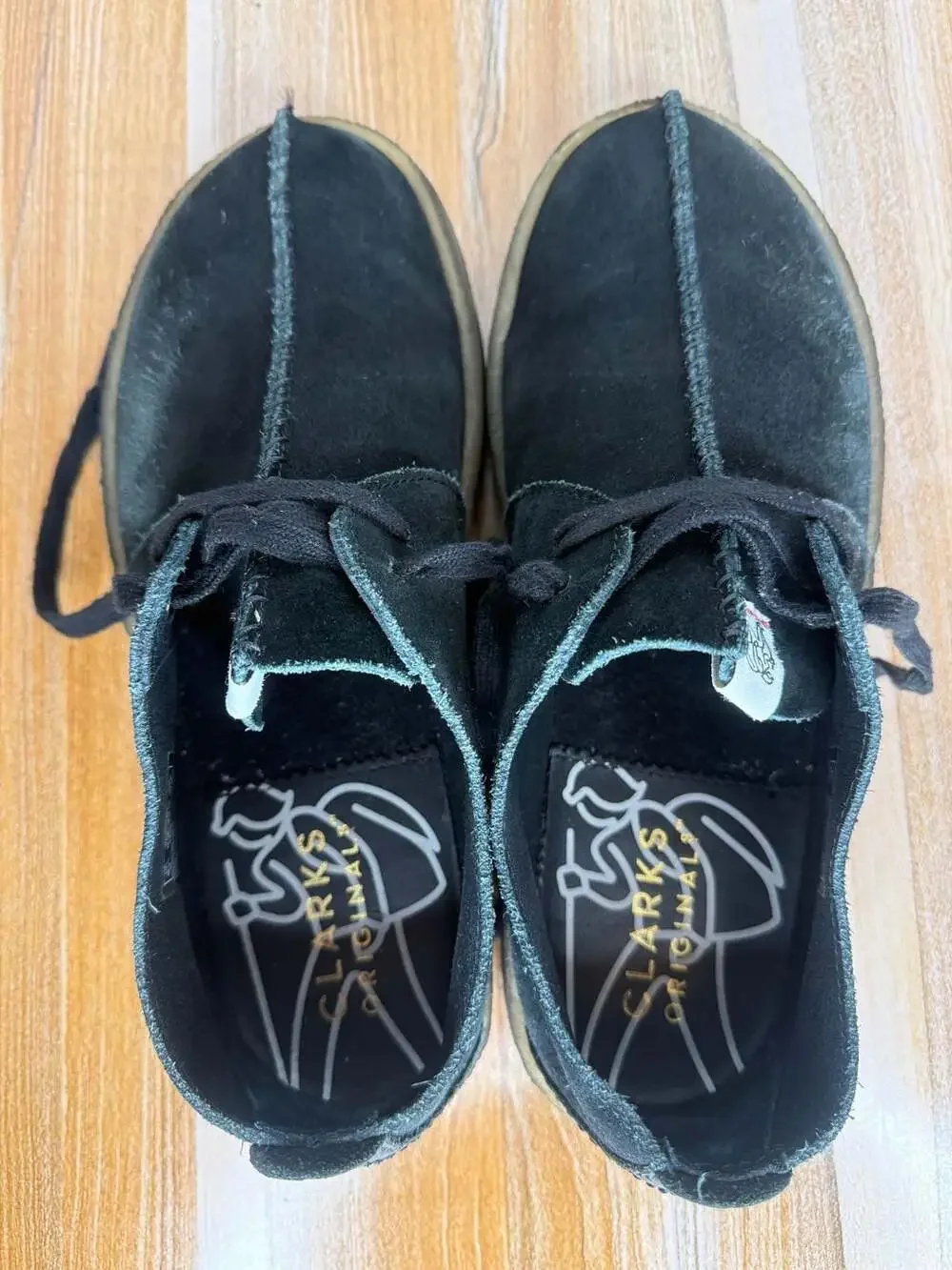 Clarks Originals Desert Trek Black Suede Shoes